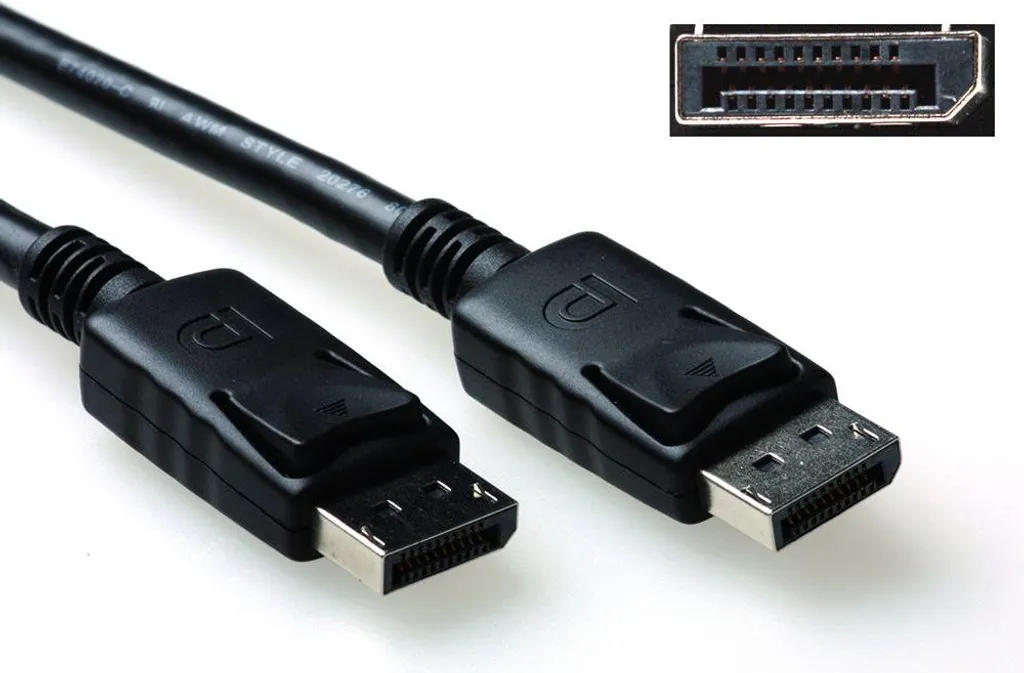 ACT Cavo DisplayPort 1m, 4K@60Hz, cavo DP a connettore DP 1.2 con pin 20 DP_PWR, per convertitore - AK3978