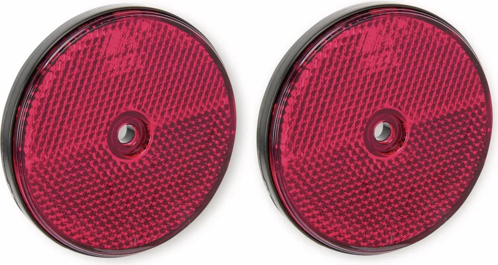 Catadioptre rond rouge à visser pour signalisation de remorque et camion
