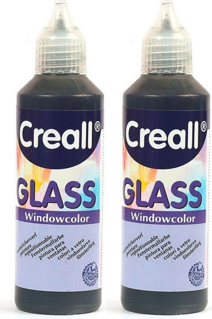 Repositionierbare Fensterfarbe 160 ml - schwarz