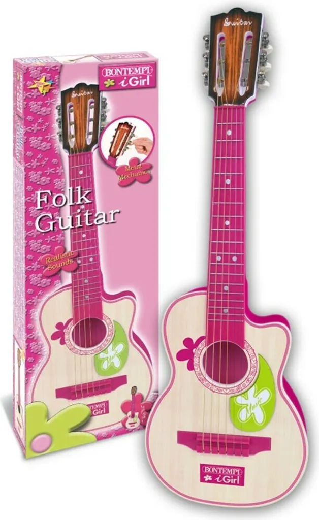 Instrument d'Éveil Musical Guitare 70cm Bontempi pour Apprendre à Jouer