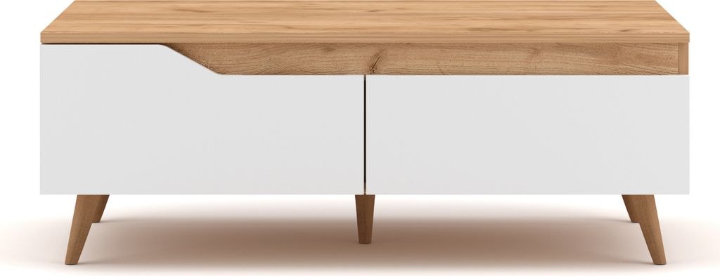 CALICOSY - Couchtisch im skandinavischem Stil, 2 Schubladen L100cm - Tree
