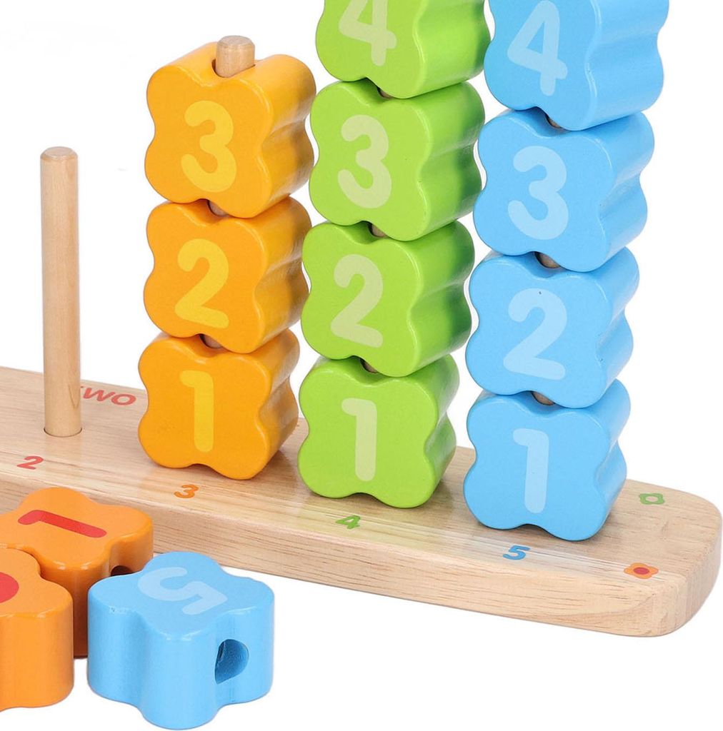 Holz-Zahlenpuzzle, Montessori-Spielzeug, Baby-Sortierung, Stapelblöcke, Rätsel, pädagogische Geschenke für Jungen und Mädchen