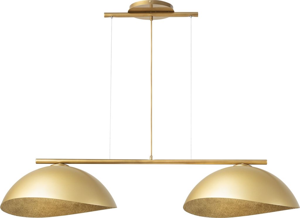 Lampa wisząca dekoracyjna złota dwie nieregularne kopuły 48 Zdjęcie produktu 