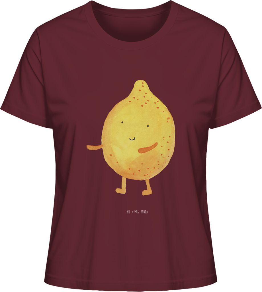 Mr. & Mrs. Panda Oberteil Damen Beste Freunde Zitrone Größe M - Burgundy - Geschenk, Lustige Sprüche, Shirt Mit Print, T-Shirt, Kurzarm, Fehlend...