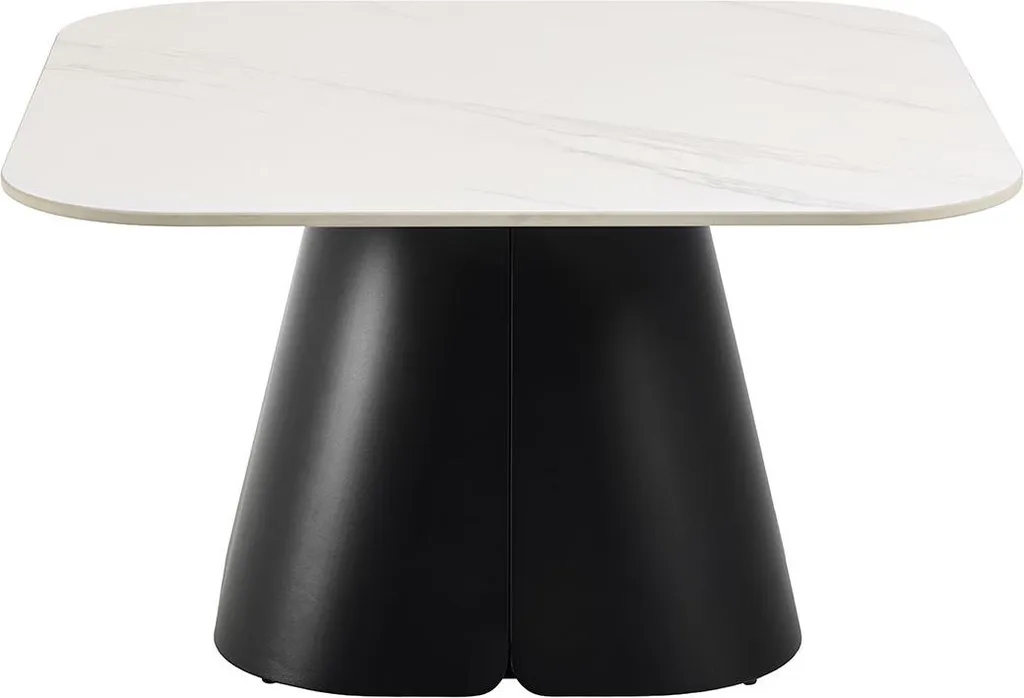 Table basse Salinas blanc brillant structure robuste et entretien facile - 2