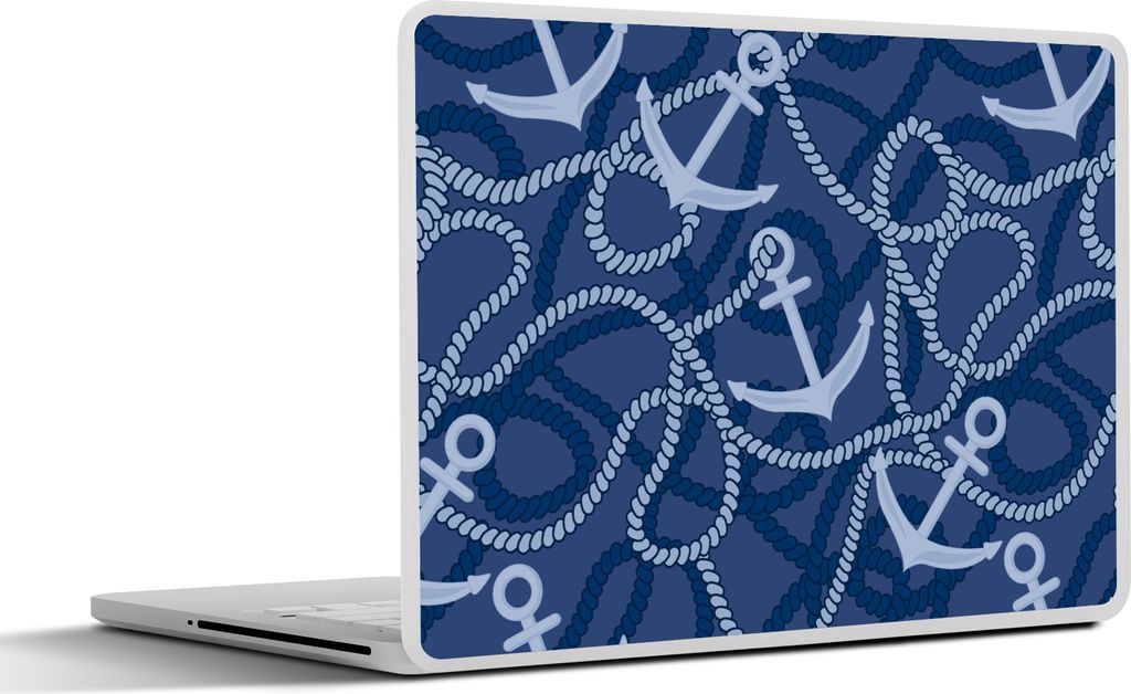 MuchoWow Laptop Aufkleber Sticker Cover Muster - Anker - Seil 25x18 cm - Laptop-Deko