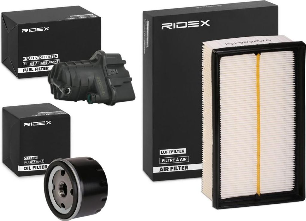 RIDEX Filterset Inspektionspaket Filtersatz für RENAULT Clio III Schrägheck (BR0/1, CR0/1) CLIO II (BB0/1/2, CB0/1/2) MODUS / GRAND MODUS (F/JP0)