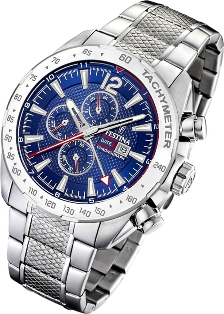 Festina Armband-Uhr Herren F20439/2 Edelstahl Uhr silber Produktbild 