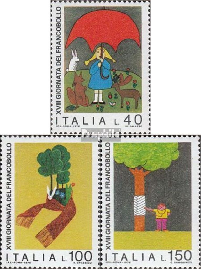 Briefmarken Italien 1976 Mi 1546-1548 (kompl.Ausg.) postfrisch Kinderzeichnungen