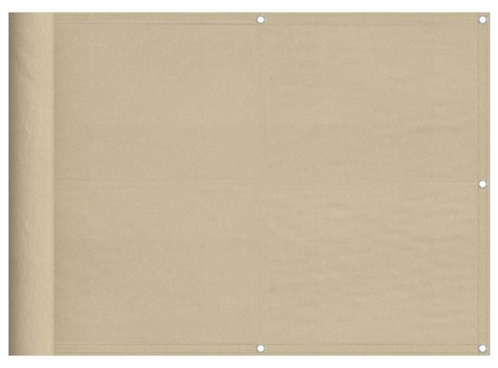 vidaXL Balkon-Sichtschutz Beige 75x1000 cm 100 % Produktbild 