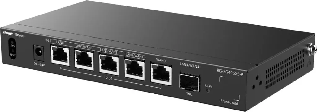 Routeur Multi-Gigabit Reyee Cloud 2.5G avec Liaison SFP+ 10G et PoE