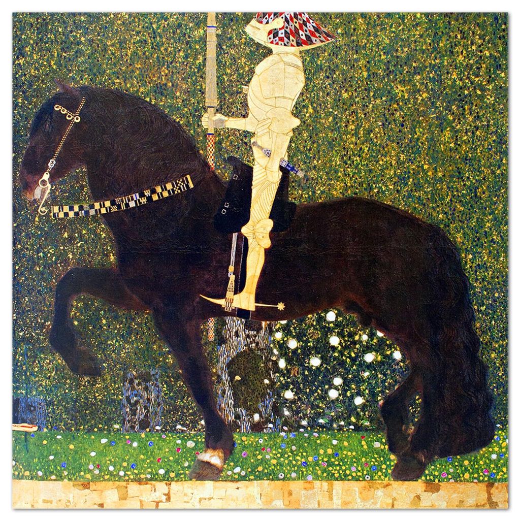 Giallobus - Der goldene Ritter - Gustav Klimt - 100L x 100B cm - Bild - Acrylglas