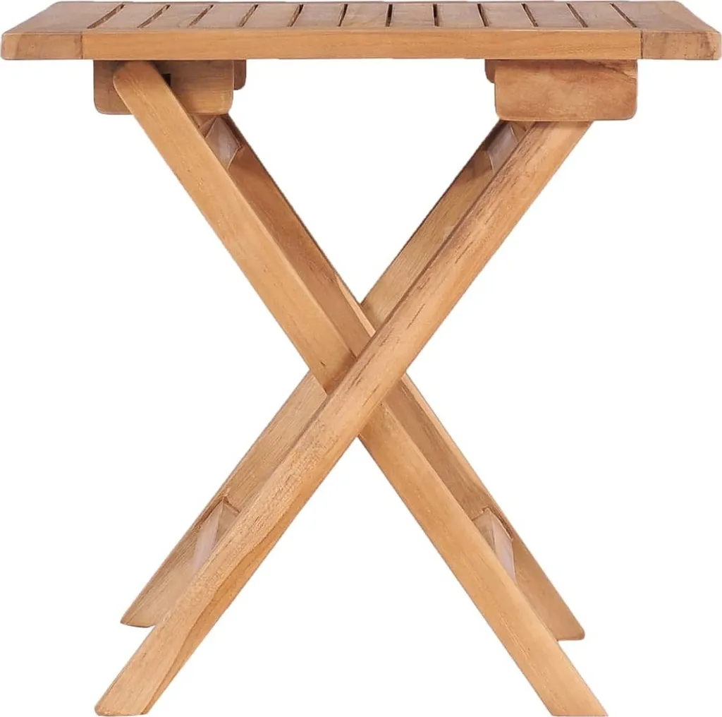 vidaXL Tavolo da giardino pieghevole 45x45x45 cm in legno massiccio teak