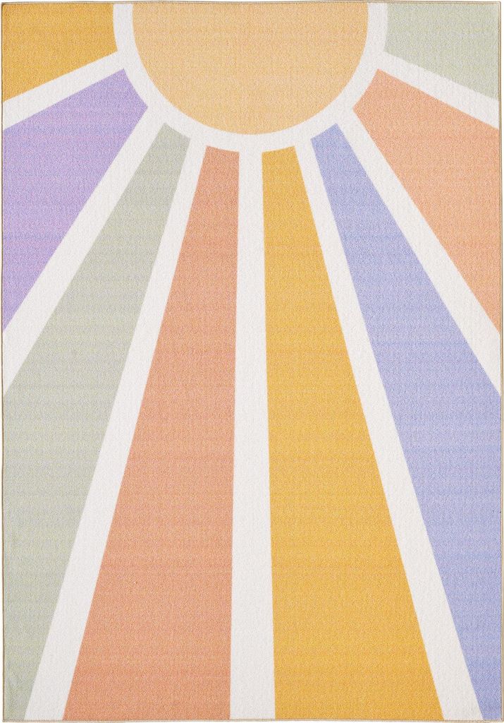 Play Sonnenstrahlen kinderteppich antirutsch läufer 80x120cm mehrfarbig