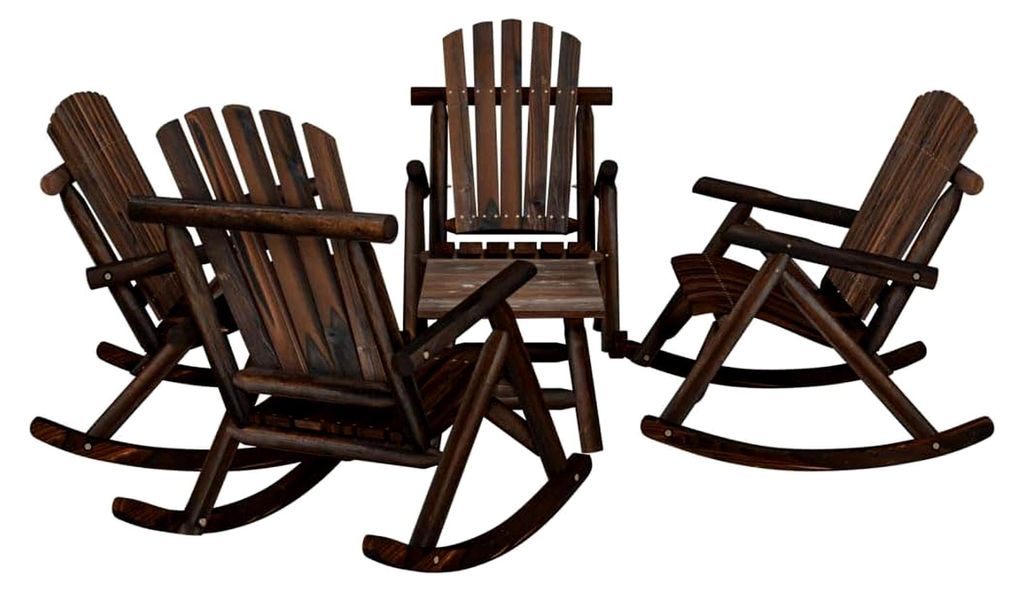 5-teiliges Gartenmöbel-Set aus massivem Fichtenholz