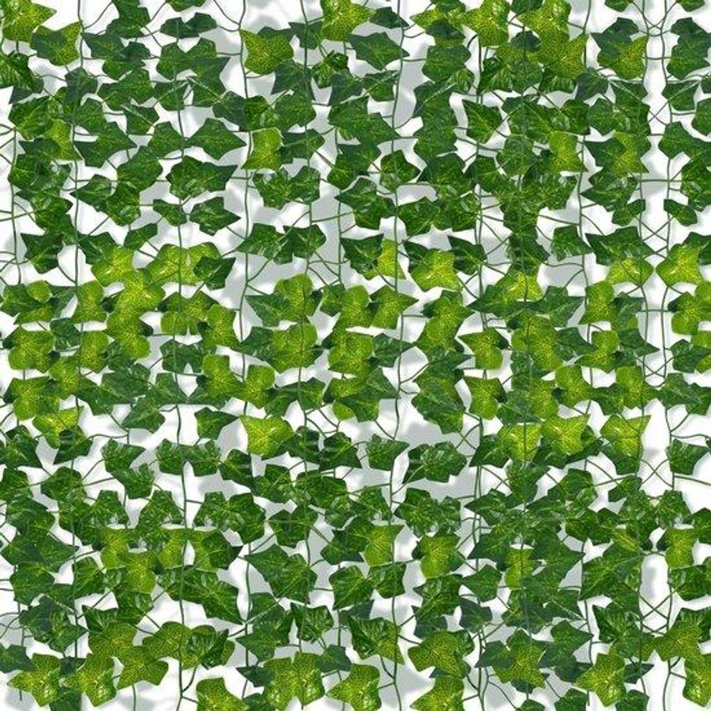 Kunstliche Klimop-Garland 36 Stück, 2,1m, UV-beständig, Grün