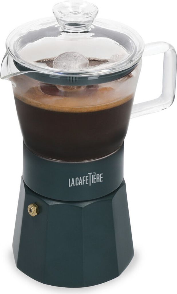 Espressomaschine, 6 Tassen, 0,29 L, Edelstahl, Glas, Grün - La Cafetière | Verona