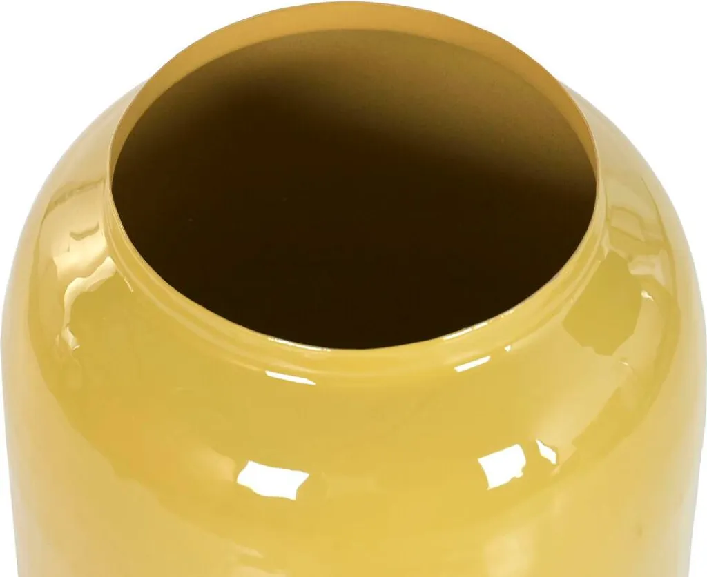 Vase en Fer Laqué Moutarde 36x51 cm : Robustesse et Finition Urbaine - 2