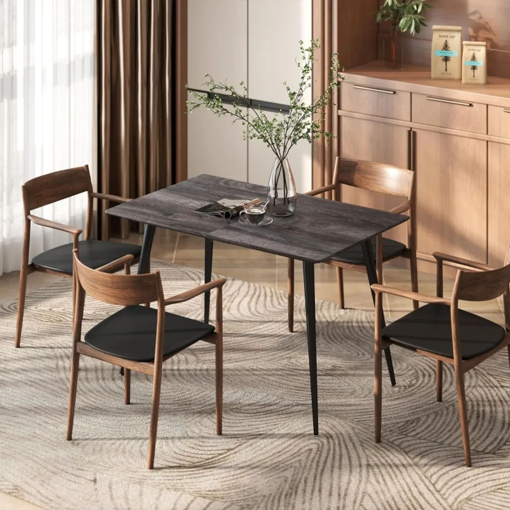 Table de salle à manger extensible pour 6 à 8 personnes avec pieds acier - 5