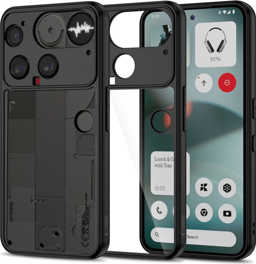 Tech-Protect Magmat Fall für Nichts Telefon 3 Schwarz und Transparent