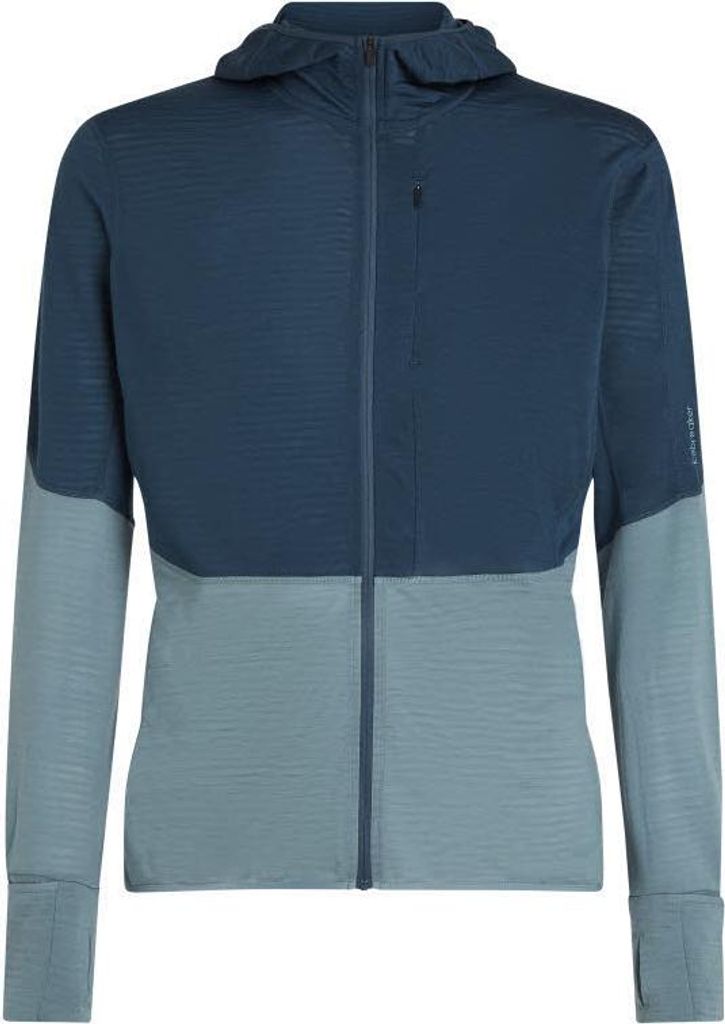 Icebreaker Merinomix 200 Realfleece Descender Zip-Hoodie Fleecejacke Herren dunkelblau L
