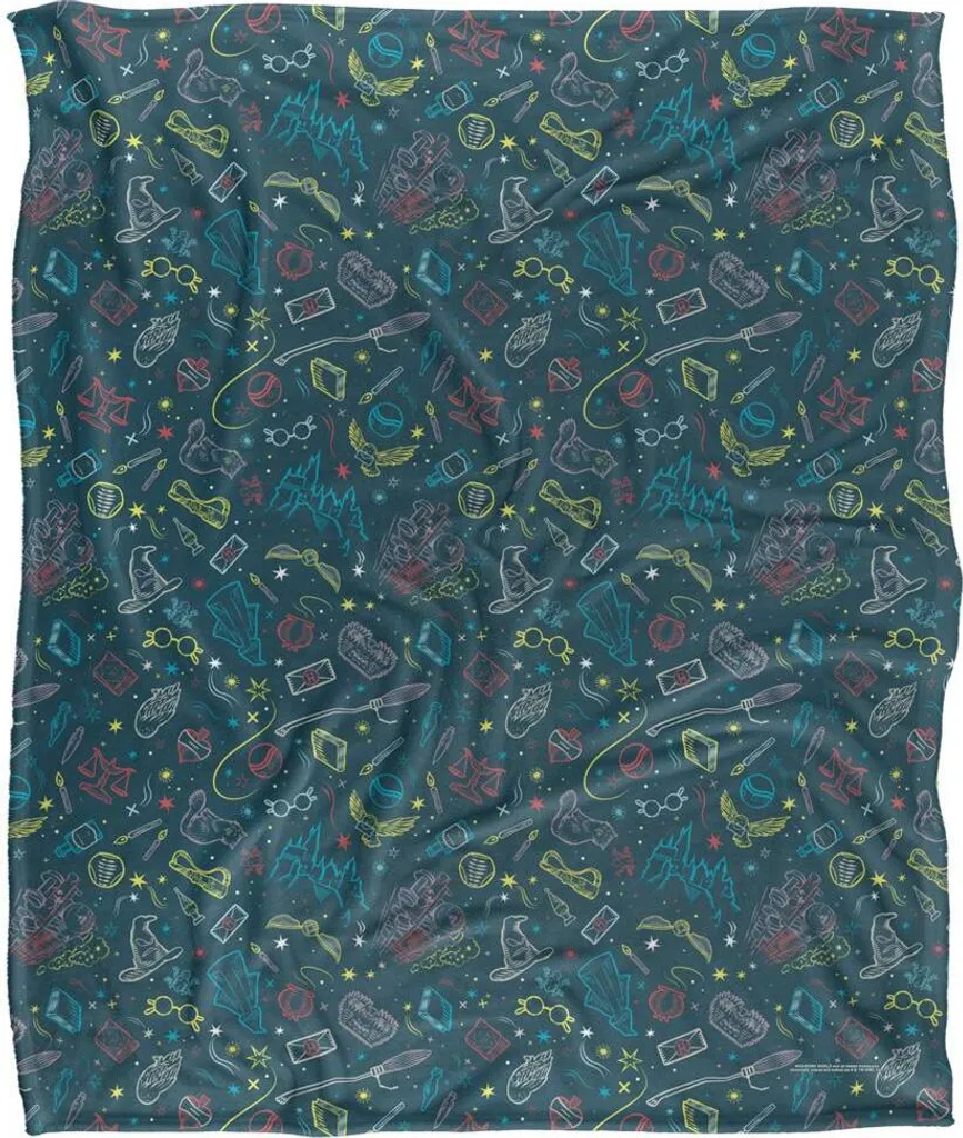 Couverture Harry Potter Colorée TV18586 - Taille Unique Douceur Premium