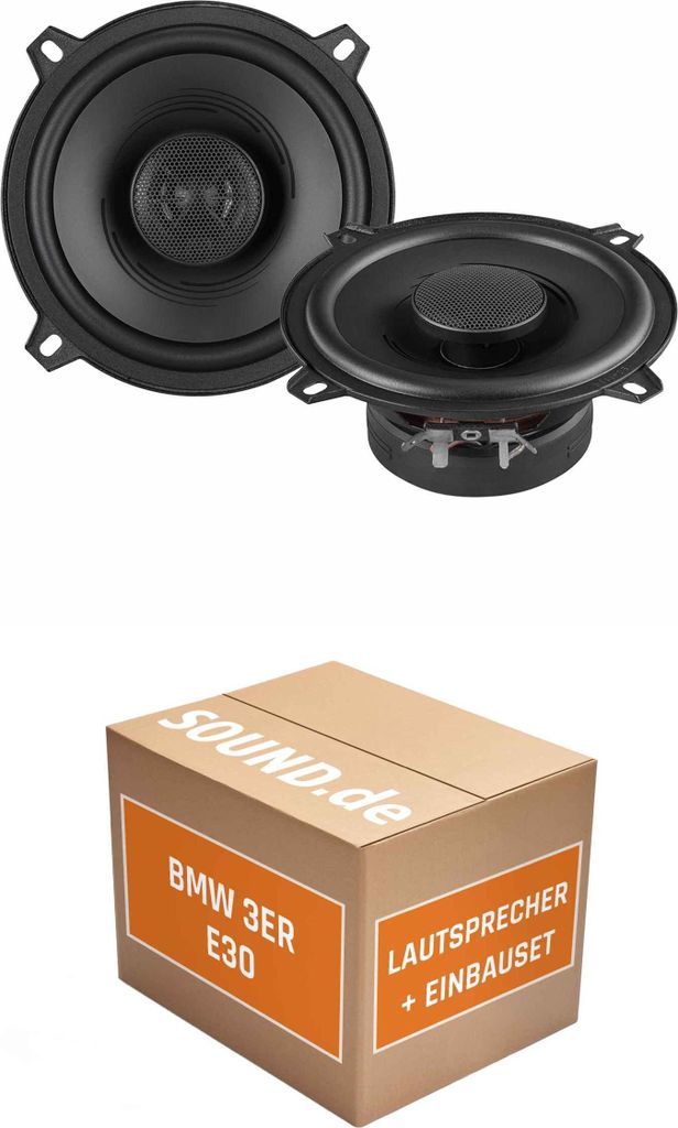 Lautsprecher Boxen Einbaupaket vorne Helix PF C130.2 passend für BMW 3er E30 | 2x Tief-Mitteltöner mit integriertem Hochtöner 100W MAX