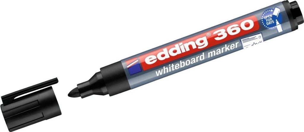 edding 4-360001 10 marqueurs pour tableaux blancs 360 noir Image du produit 