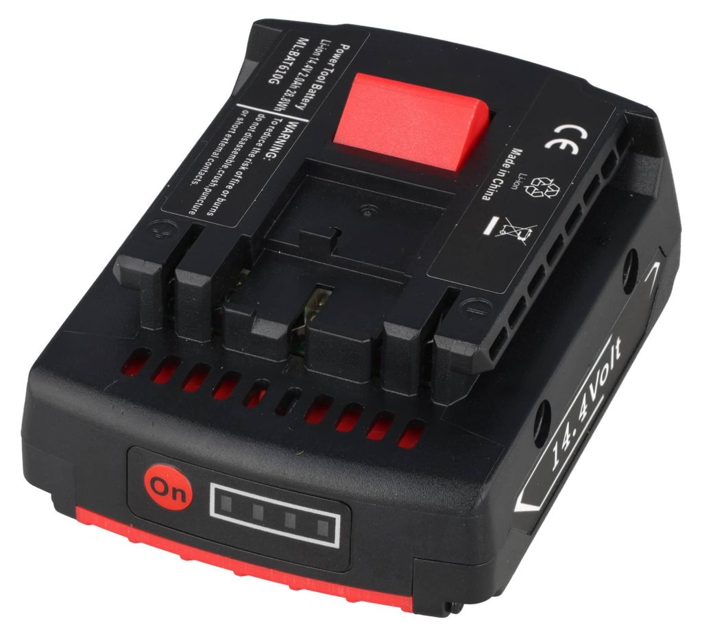 Akku kompatibel für Bosch GDR 14,4V-LI, GSR 14,4 VE-2-LI, Li-ion, 14,4V, 2000mAh, 28,8Wh, schwarz