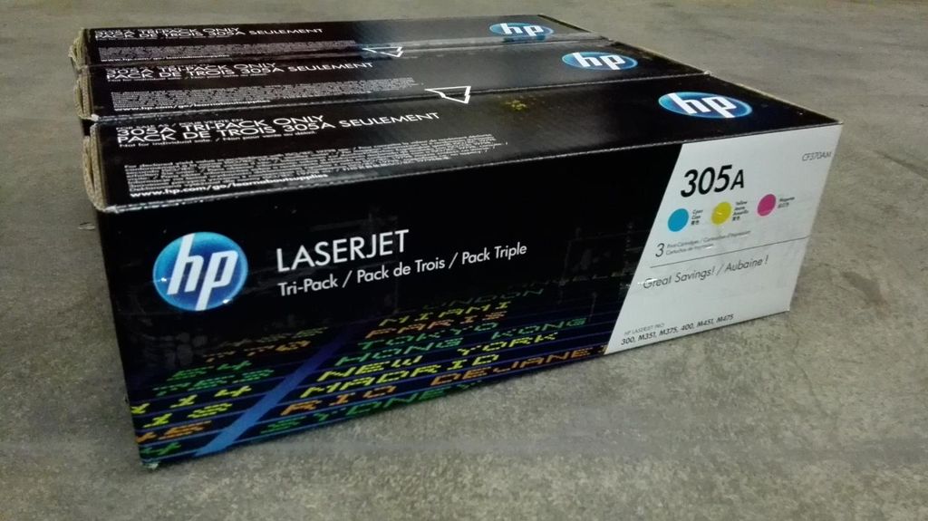 HP 305A 3er-Pack Cyan/Magenta/Gelb Original LaserJet Produktbild 