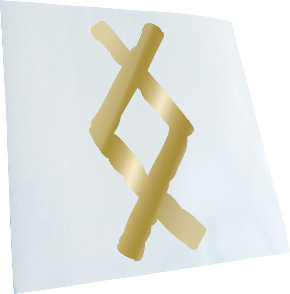 Kiwistar - Autoaufkleber - Futhark INGWAZ Rune - Neon Matt - Aufkleber für Auto Kfz Fahrrad, LKW, Truck Mofa