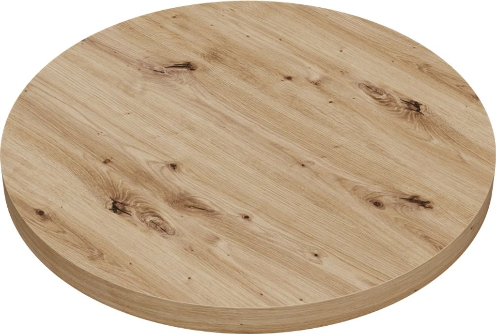 Runde Gastro Tischplatte | Eiche Artisan | Durchmesser 70 cm