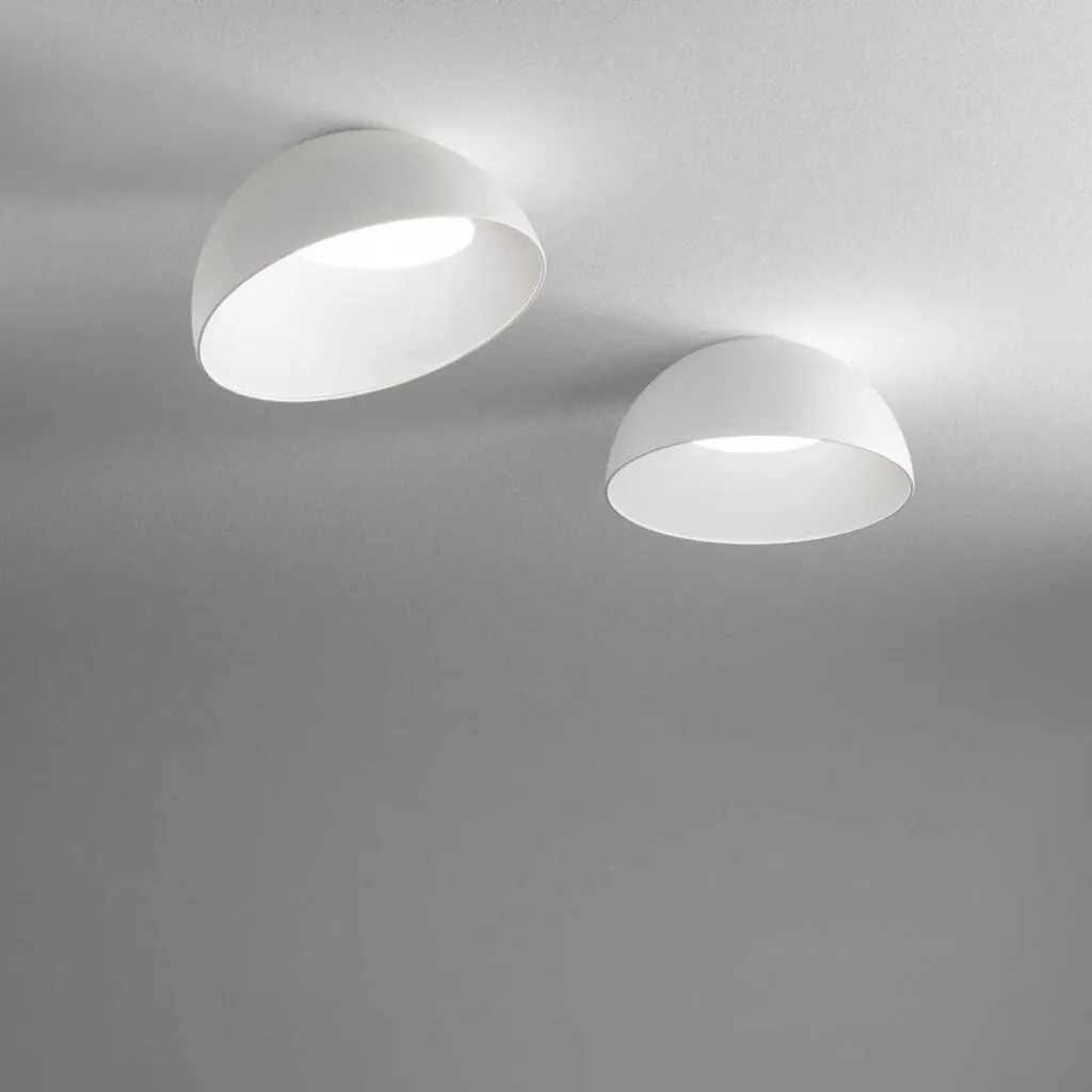Plafonnier LED 24W Corolla lumière blanc chaud 3000K en métal blanc