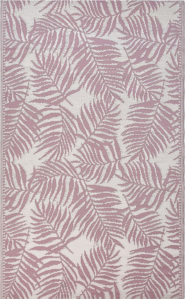 BELIANI Outdoor Teppich Rosa/Weiß Polypropylen 120 x 180 cm Produktbild 