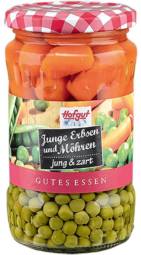Hofgut młody groszek i marchewka młode i delikatne wstępnie Zdjęcie produktu 