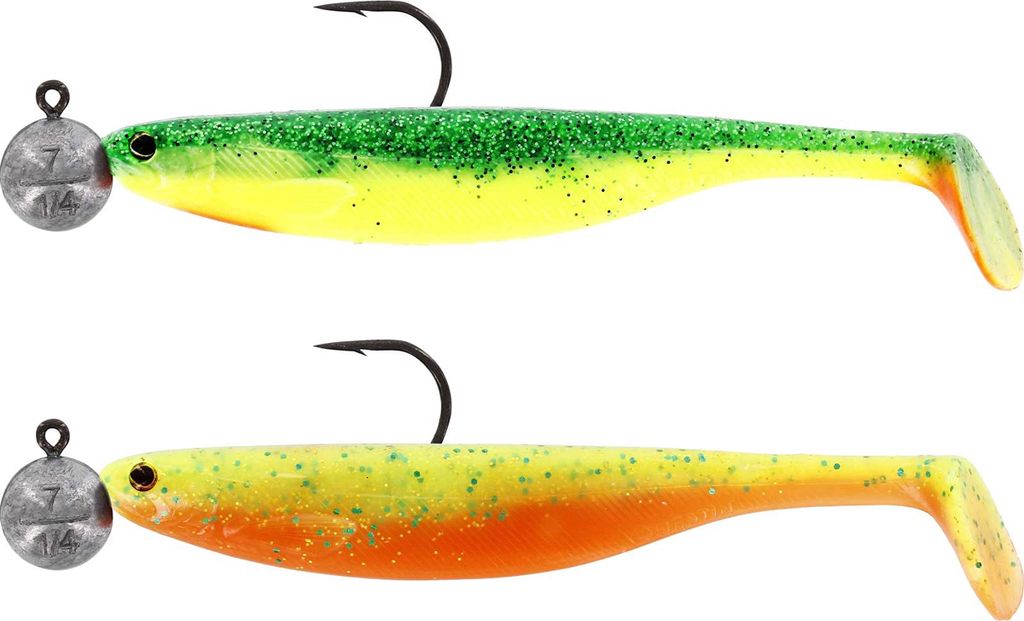 Westin ShadTeez Slim R 'N R 7,5cm 5g Gr. 2/0 - 2 Gummifische, Farbe:Dark Water Mix 1