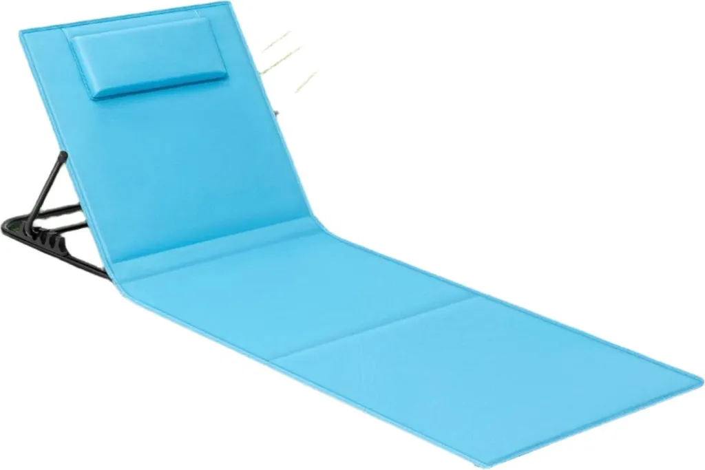 Chaise longue de camping pliable Rootz pour jardin et bord de mer