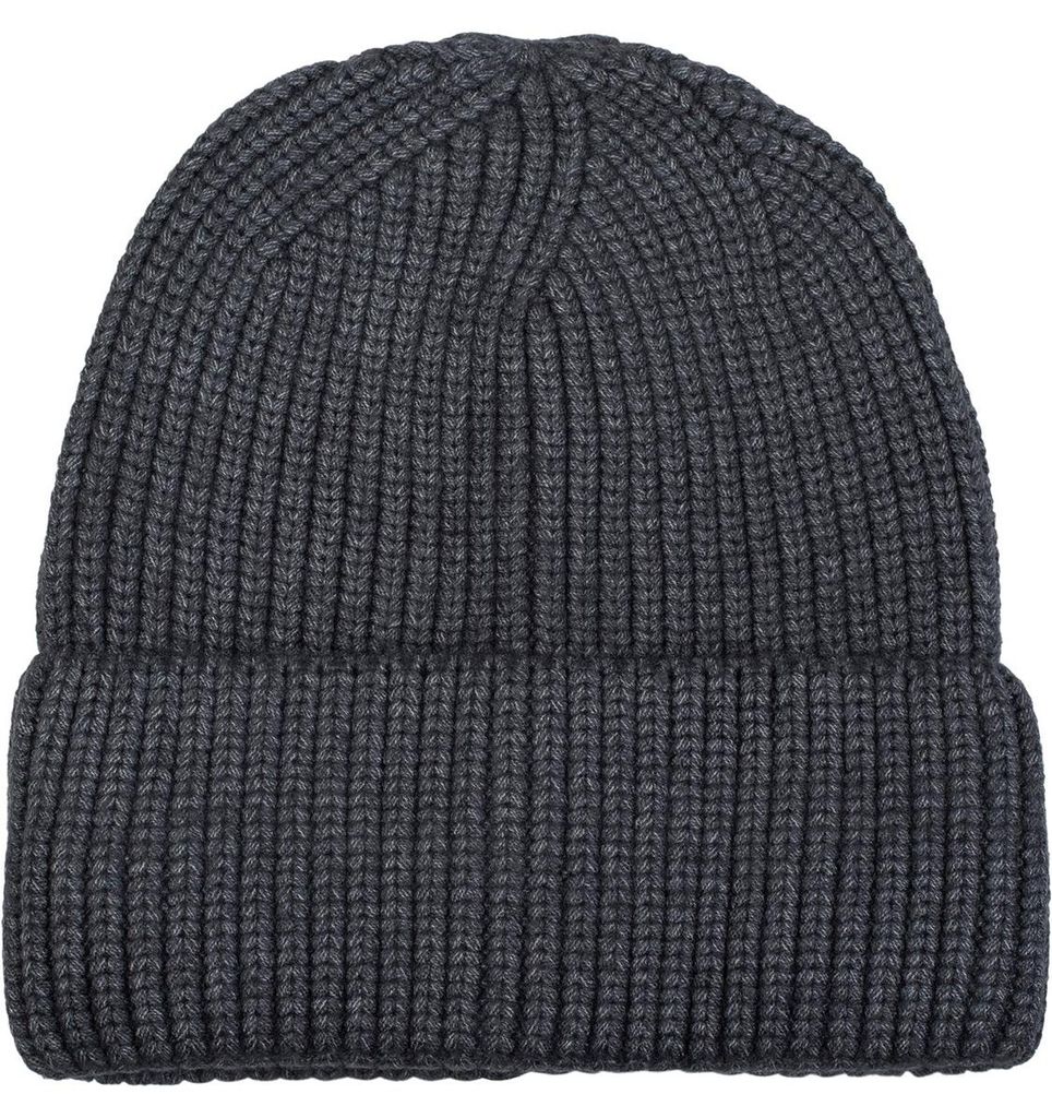styleBREAKER Damen Beanie Mütze Feinstrick mit breiter Krempe | Elegante Wintermütze Rippstrick | Weicher Wollmix für Herbst & Winter | Warme St...