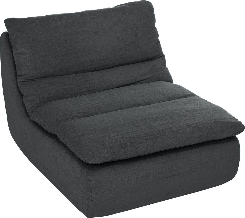 HOMCOM Bodenstuhl mit einteiligem ultrahochdichtem Schaumstoff, Bodensessel Lazy Sofa mit Samtoptik Meditationsstuhl Relaxsessel für Zuhause, Grau