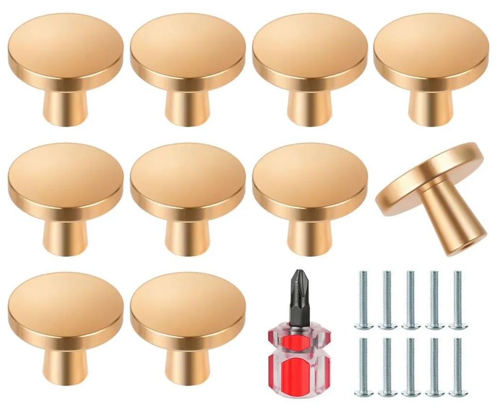 Bouton de Tiroir pour Penderie et Placard : Set de 10 Pièces en Aluminium