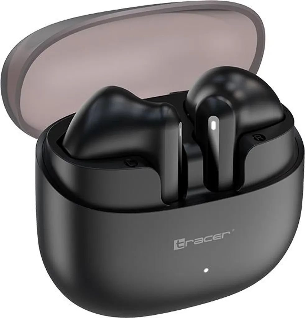 Écouteurs sans fil Bluetooth Tracer T12 TWS Noirs avec Boîtier de Charge