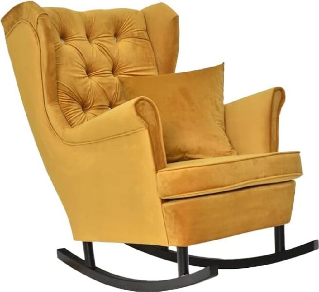Family Meble Schaukelsessel Gaja Relaxsessel Skandinavisch Bequemer Ohrensessel Loungesessel Fernsehsessel Für Wohnzimmer Schlafzimmer Büro (ROYA...