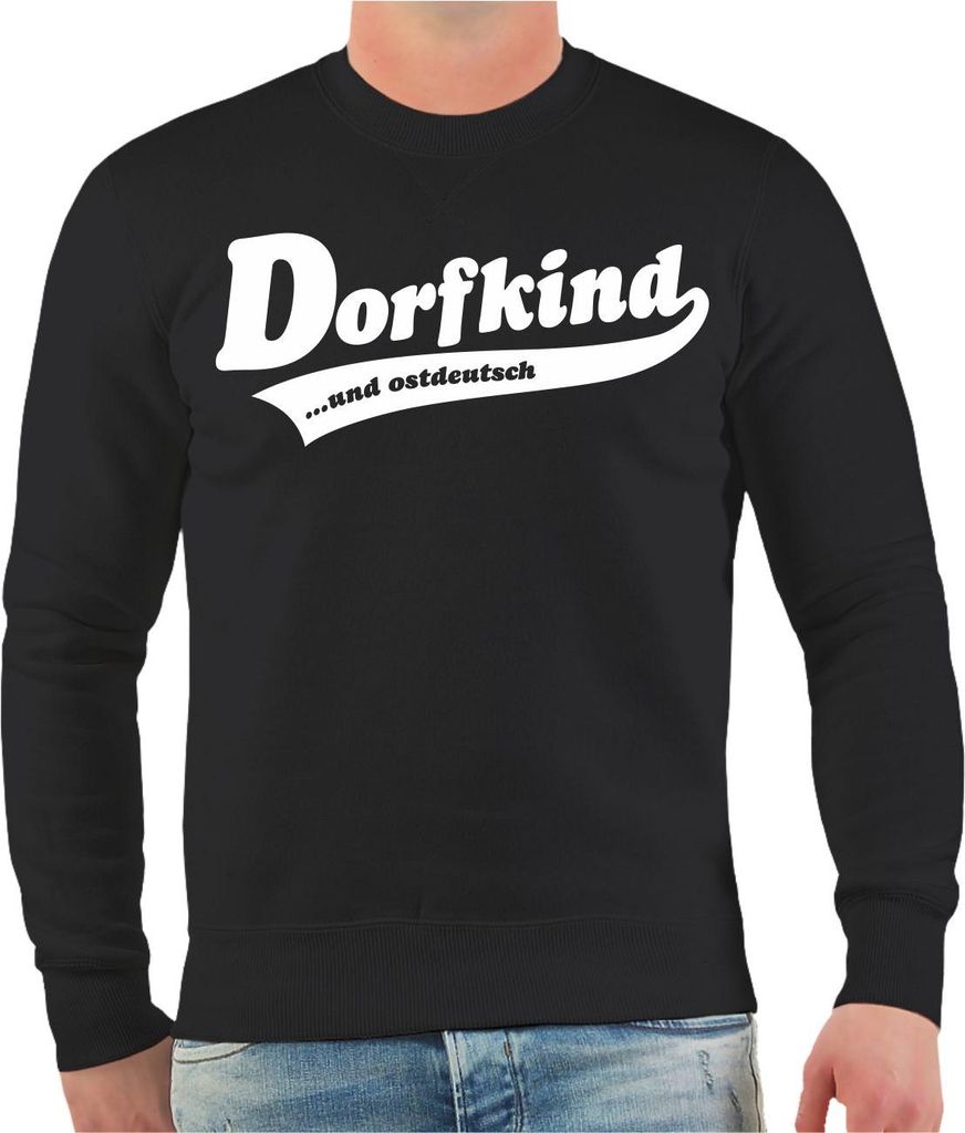 Herren Sweatshirt Dorfkind und ostdeutsch