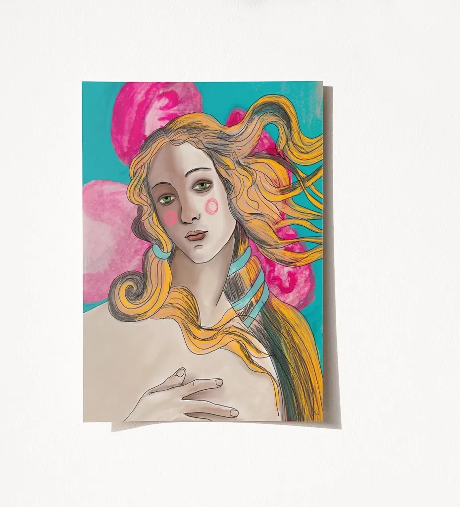 Poster 50x70 cm Multicolore Wallity Venus 2081 Impression Matte Satin