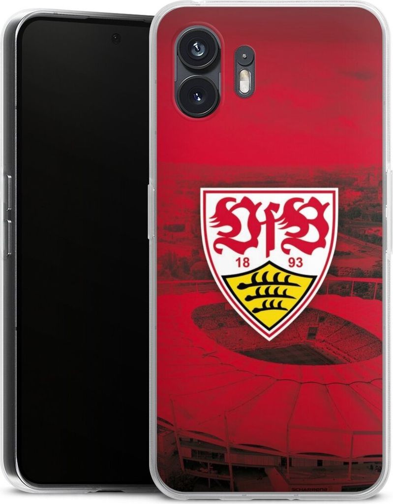 DeinDesign Handyhülle für Nothing Phone 2 Silikon Hülle Case Smartphone Schutzhülle Offizielles Lizenzprodukt Stadion VfB Stuttgart