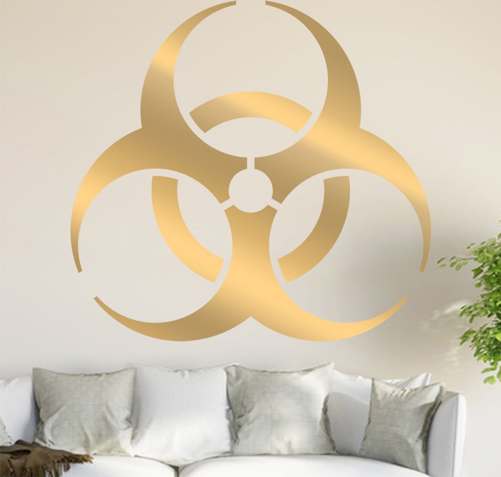 Biohazard Wandtattoo in 6 Größen - Wandaufkleber Wall Sticker - Dekoration, Küche, Wohnzimmer, Schlafzimmer, Badezimmer