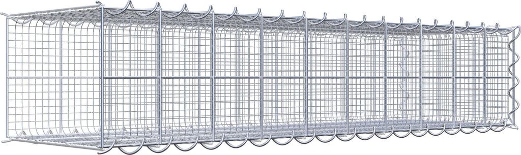 Splittanbaugabione Typ 2 100 cm x 20 cm x 30 cm (L x H x T), Maschenweite 10 cm x 10 cm, Spirale