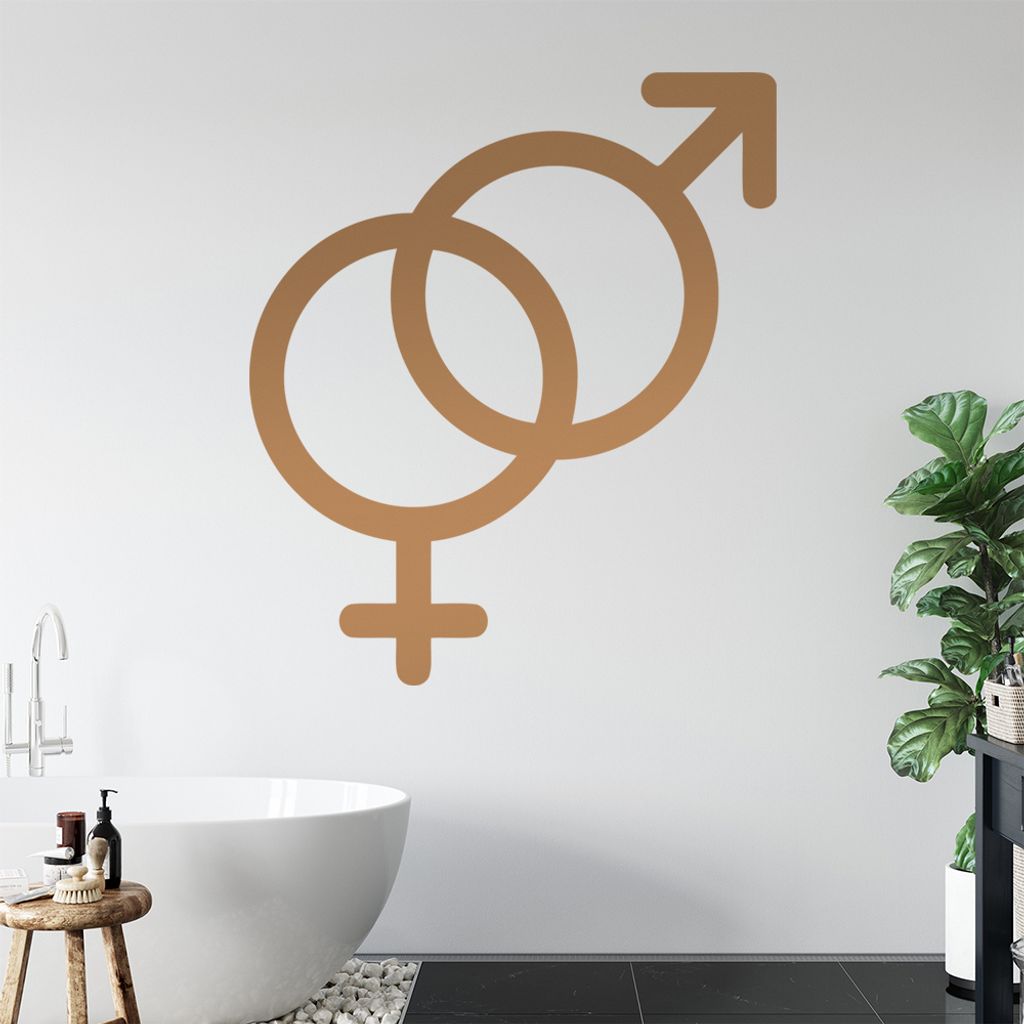 Männlich Weiblich Geschlecht Wandtattoo Wandaufkleber Wall Sticker - Dekoration, Küche, Wohnzimmer, Schlafzimmer, Badezimmer