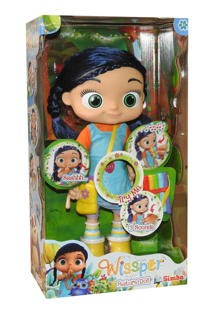 Wissper Simba 109358495 Poupée interactive avec sons et flûte Pan