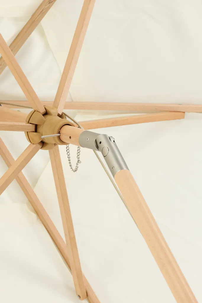 Parasol de terrasse blanc Corypho inclinable idéal pour repas en extérieur - 7